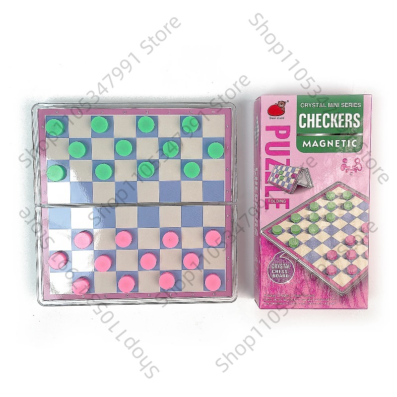 Party Games Classic - Jeu de dames magnétique pliable en