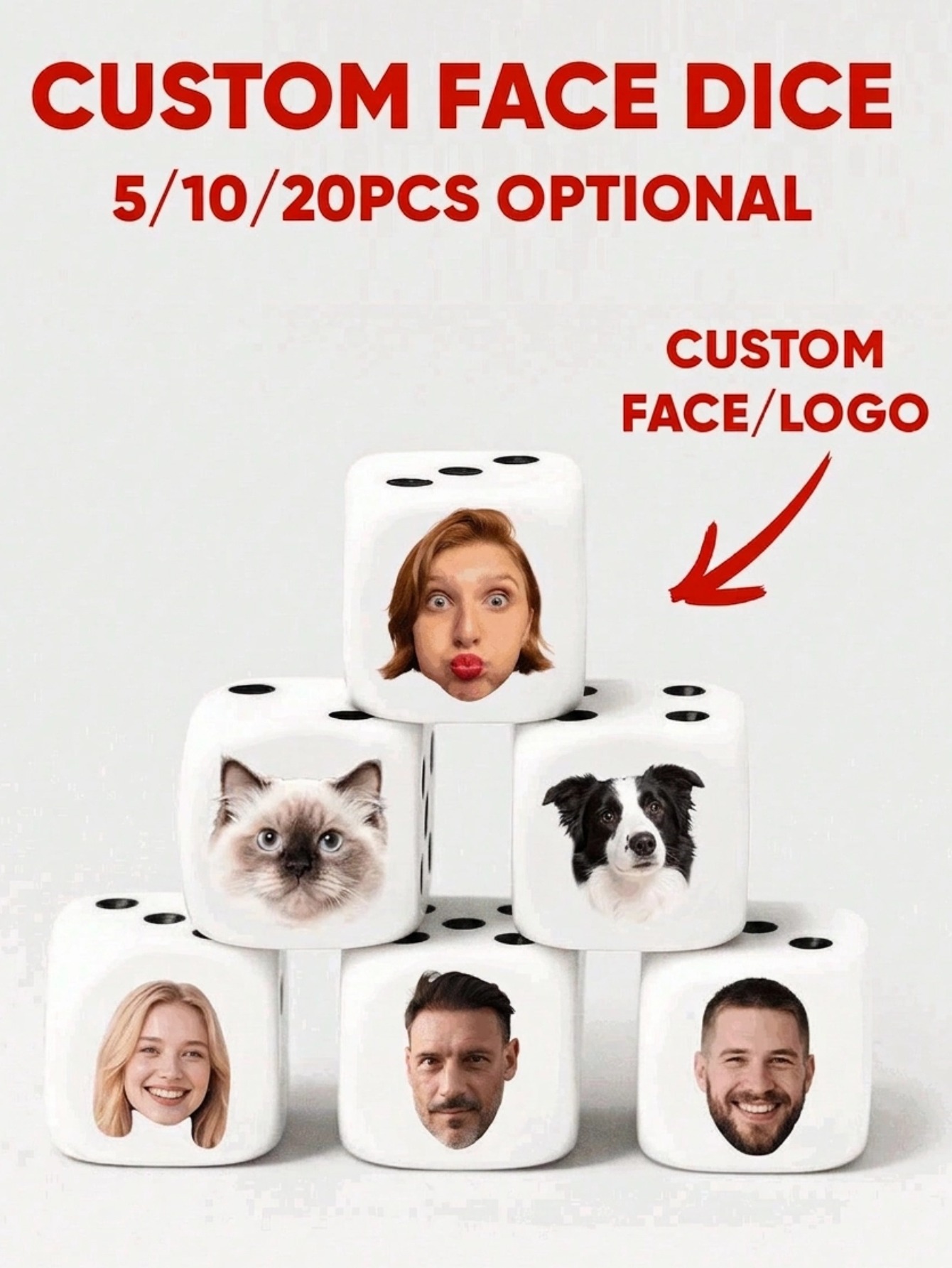 Party Games Groups - Dés à visage personnalisé, dés de