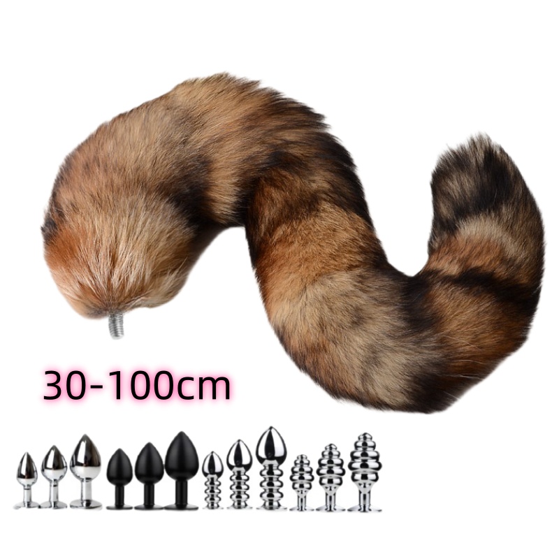 Party Games Adults Funny - Queues de renard réelles Sexy 30-100cm,