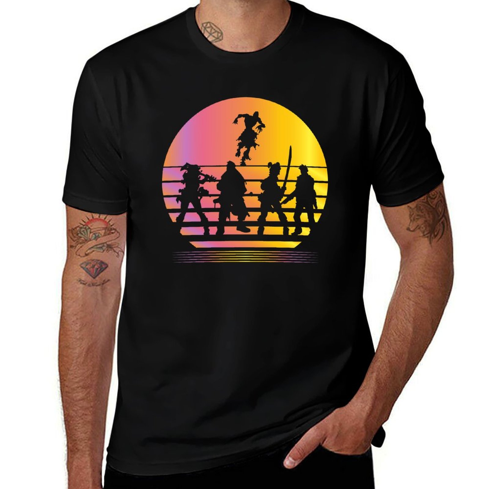 Party Games Bgg - Zombicide Synthwave - T-shirt graphique inspiré