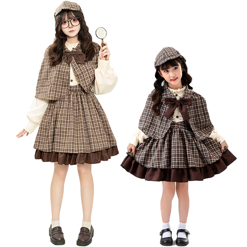 Party Games Children - Nouveau cosplay détective Sherlock Holmes ensemble