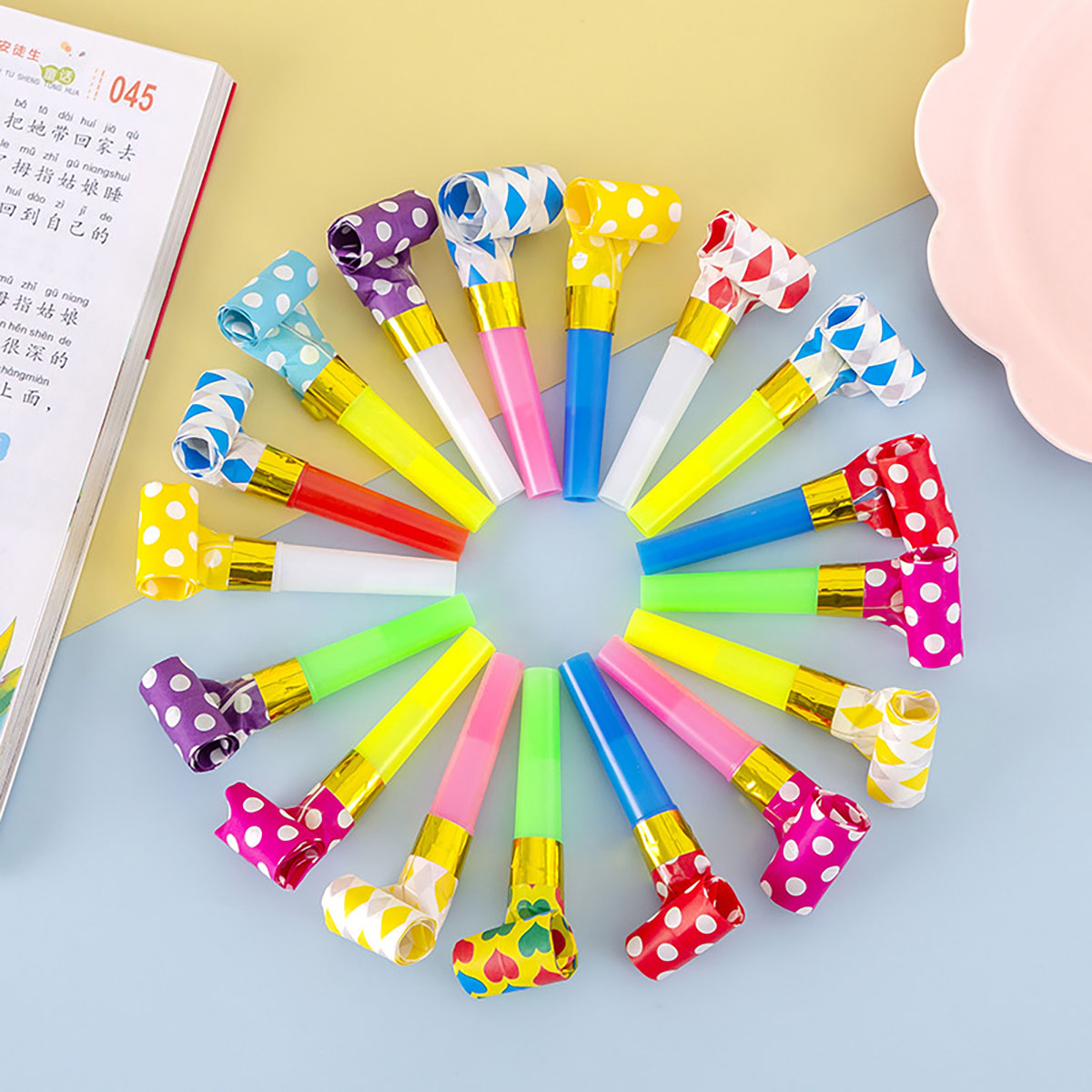 Party Games Adult Birthday - Sifflet de dragon coloré pour enfants,