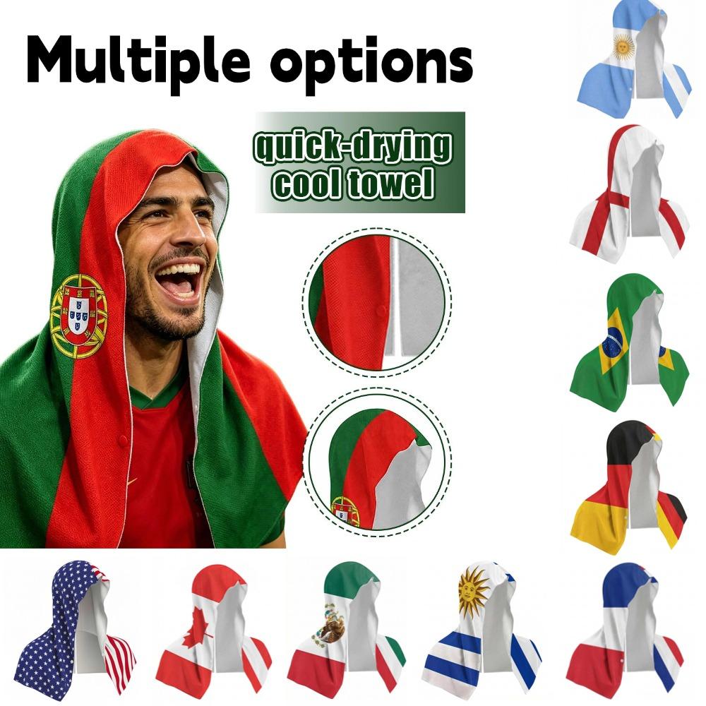 Quick Games Party - Écharpe à capuche avec drapeau national