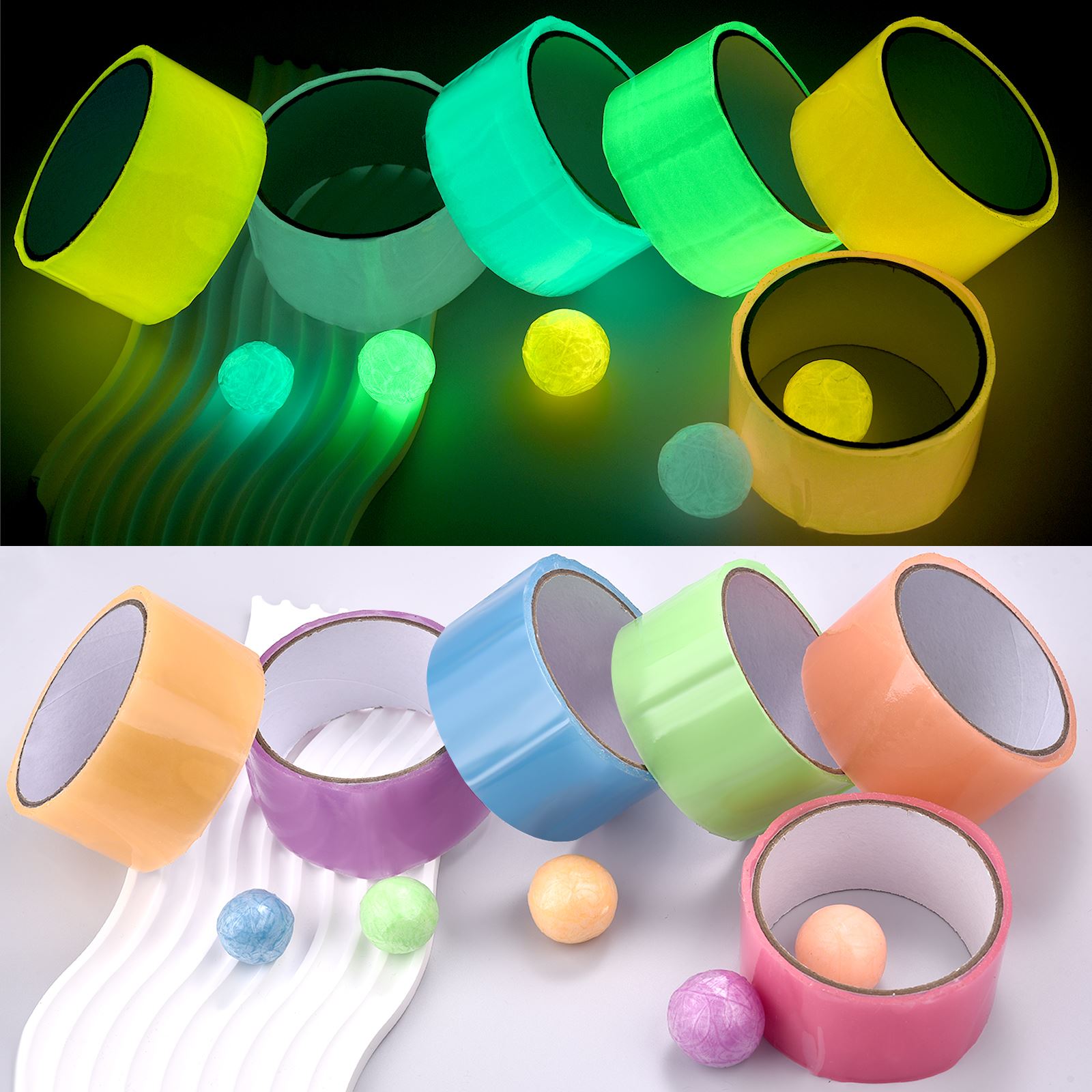 Party Games Adults Funny - Rouleau de bandes adhésives lumineuses, 10