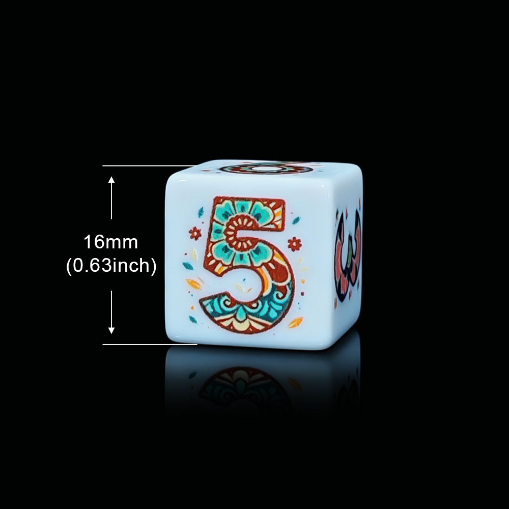 12 dés imprimés Mandala Floral - Party Games App avis et prix